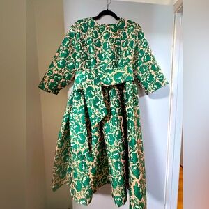 Dainty Jewells Green and Peach Floral Dress